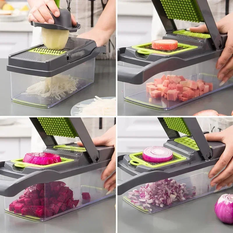 14 in 1 Multifunctional Vegetable Chopper Slicer Dicer Grater for Efficient Meal Prep