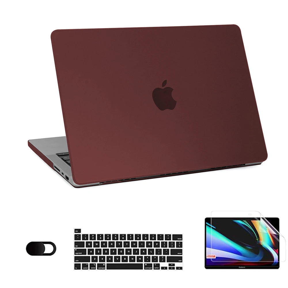 Ultra Thin Hard Shell Laptop Case for MacBook Air 13 and MacBook Pro 14 with M1 M2 M3 M4 Chips Stylish Protection Cover for 2024 Models