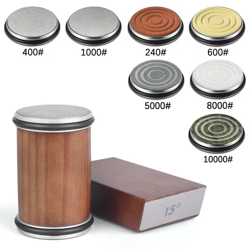 Rolling Knife Sharpener Kit with Magnetic Holder and Diamond Stones