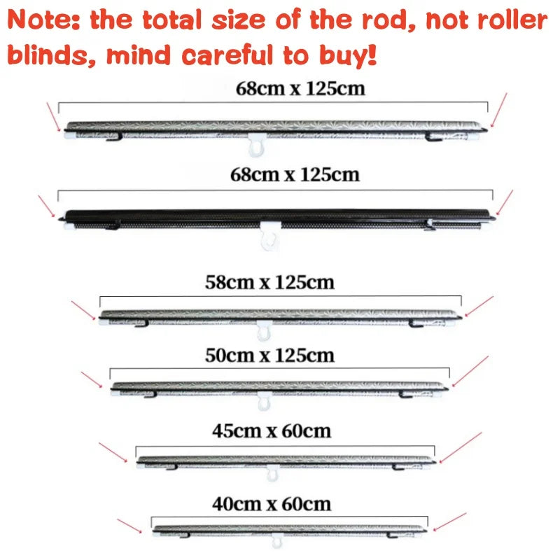 Universal Roller Blinds Suction Cup Sunshade Blackout Curtain