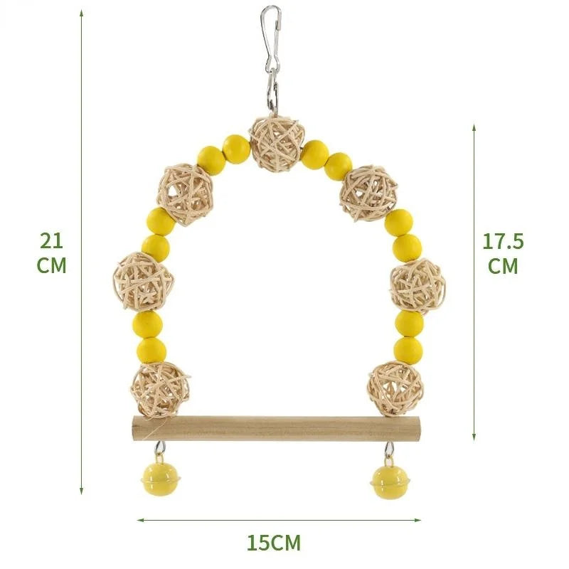 Bird Toy Swing Parrot Toy Swing Supplies Parrot Hammock Pet Toy Pet Supplies accesorios para pájaros попугаи