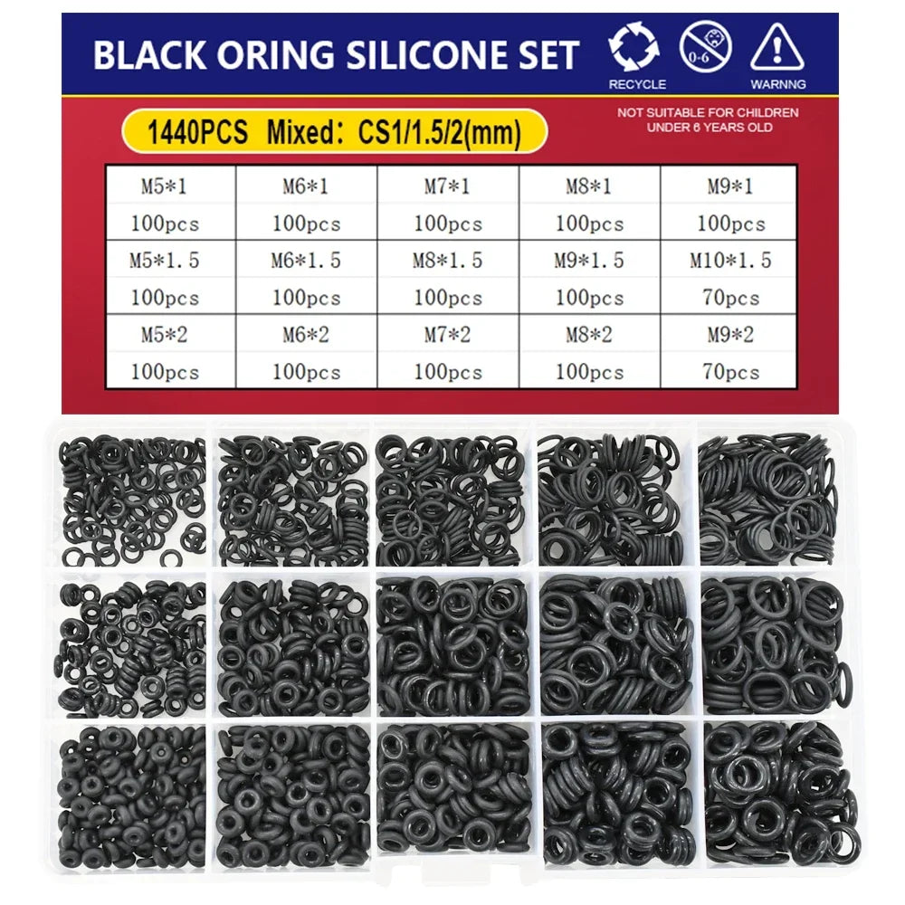 CS1-4 NBR Black O Ring Silicone Rubber Gaskets High Temperature Corrosion Resistant Oil Seal O-Rings for Plumbing and Automotive Applications