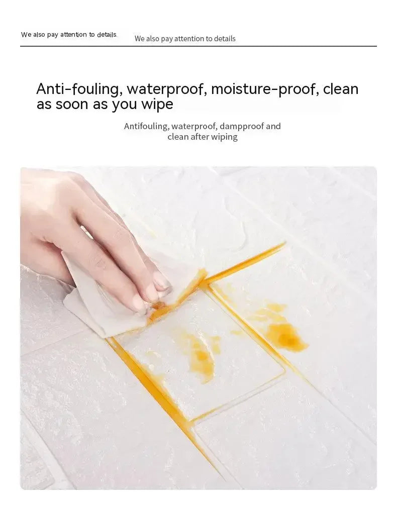 70cm*2m 3D Soft Foam Brick Wallpaper Roll Self Adhesive Decor