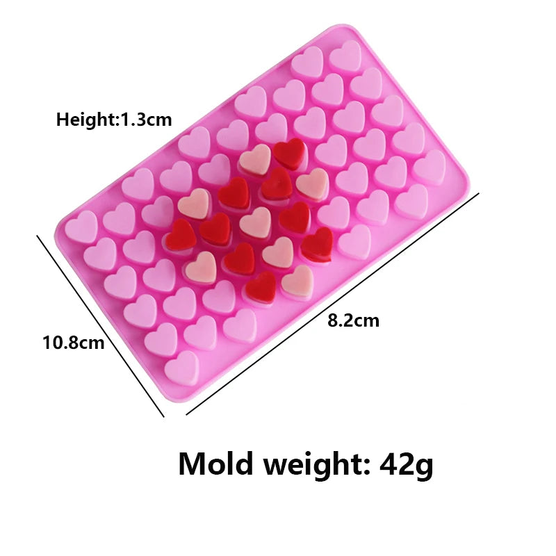 1 Piece 55 Compartment Love Candle Silicone Mold for DIY Baking and Chocolate Creations