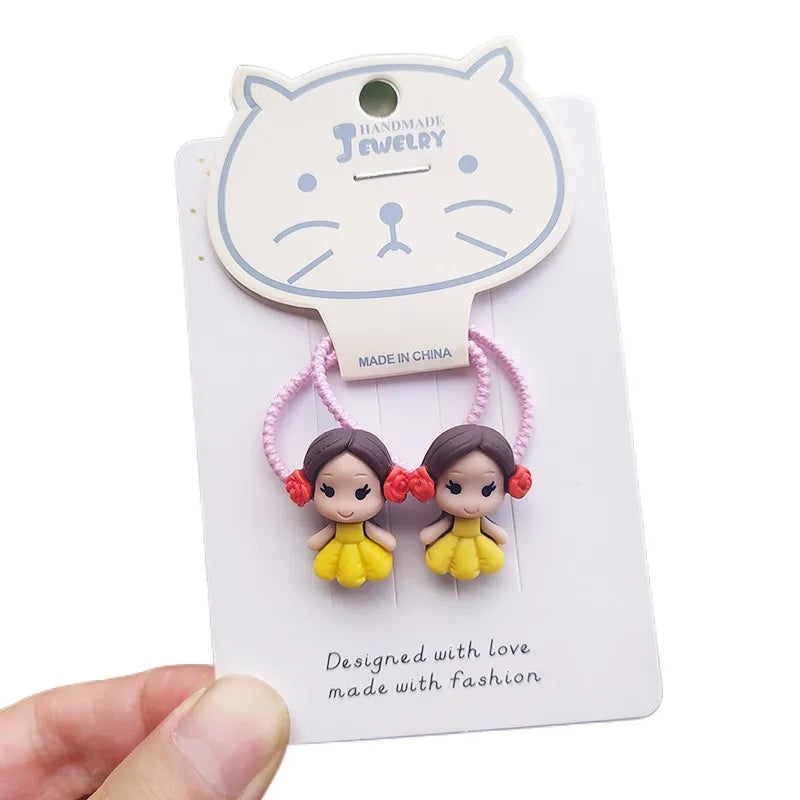 2PCS Cute Cartoon Princess Headwear Hair Bands for Kids