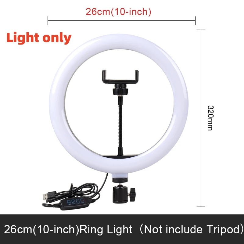 Youtube Shooting Vlog Selfie Ring Light LED Camera Lamp