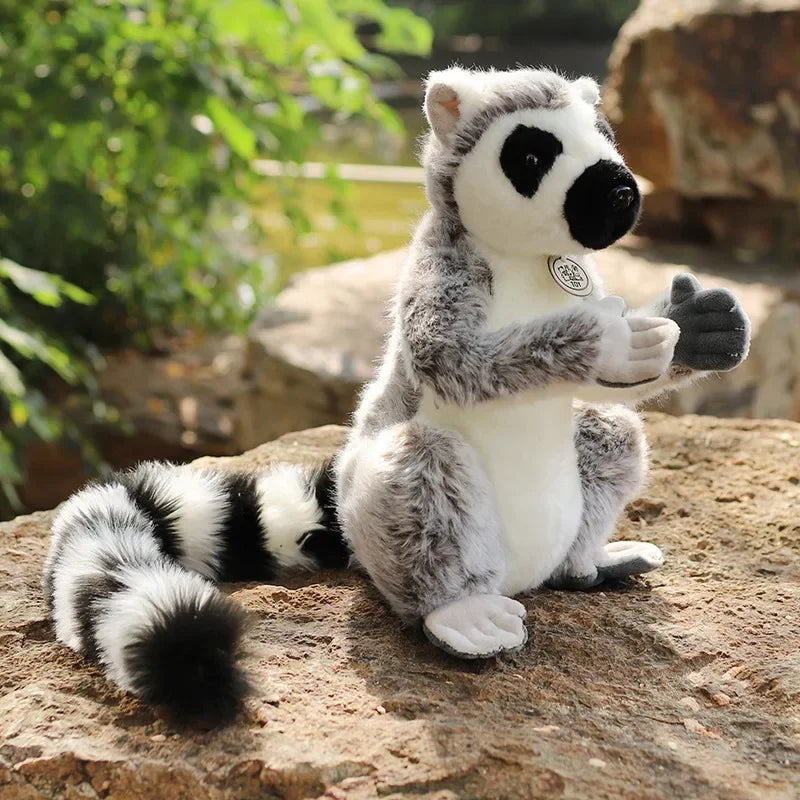 28cm Wild Lemur Plush Stuffed Animal Toy with Short and Long Arms for Kids and Adults