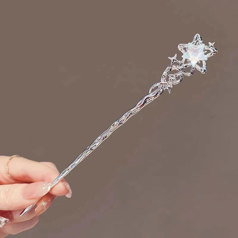 Vintage Moonstone Star Moon Hair Sticks for Women Accessories