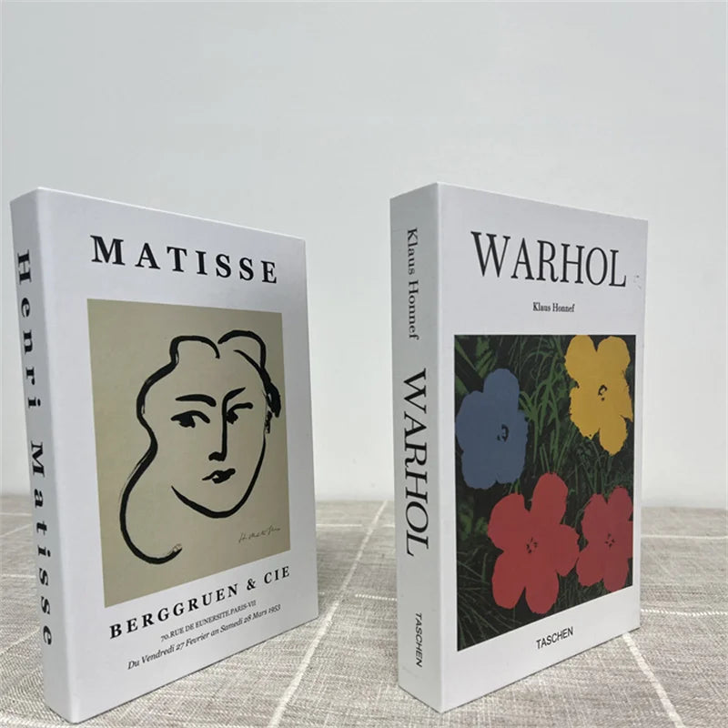 2 Piece Luxury Fake Book Decoration Set for Home and Cafe Decor Vintage Style Ornaments for Study and Club