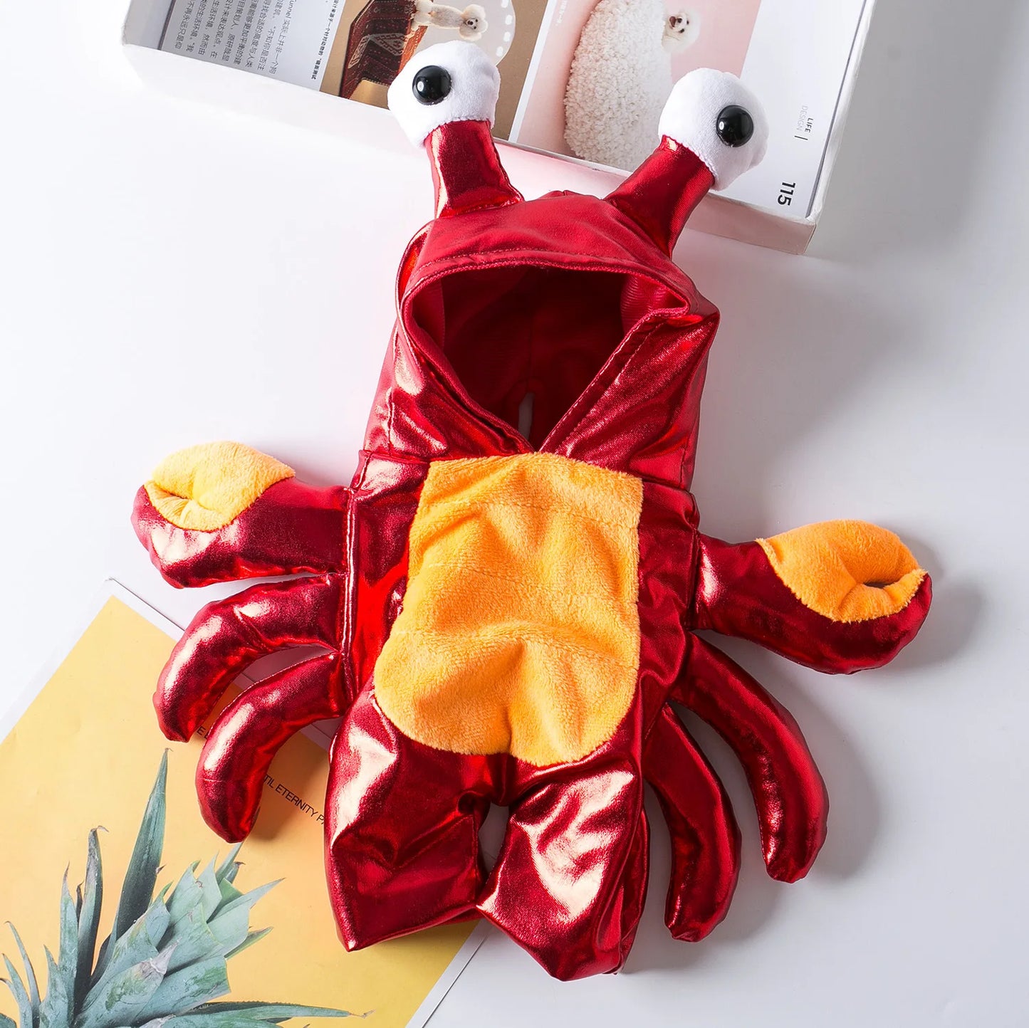Halloween Dog Crab Costume Winter Pet Hoodie Funny Bulldog Apparel Cat Suit Puupy Clothes for Small Medium Dogs