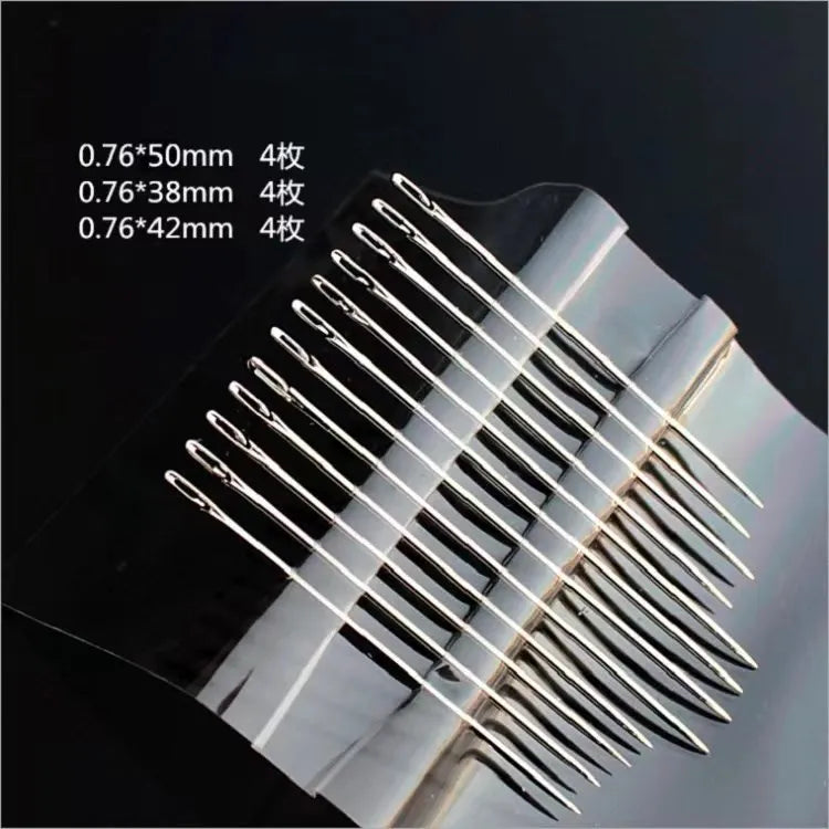 12/24/36Pcs Stainless Steel Blind Needles for Easy Sewing