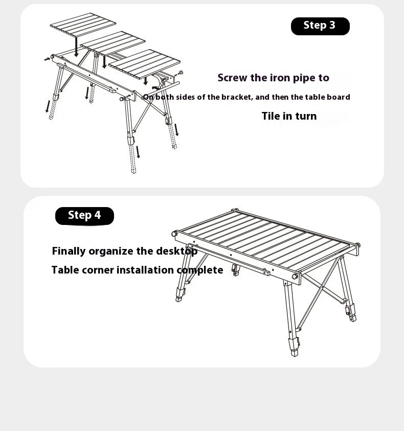 Lohascamping Camping Table IGT Folding Adjustable BBQ Table