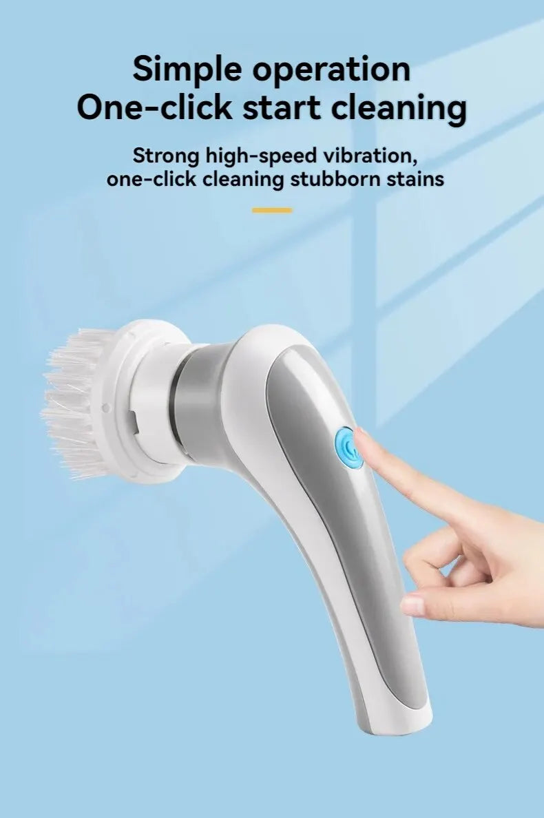 3-in-1 Electric Cleaning Brush USB Rechargeable Rotary Scrubber
