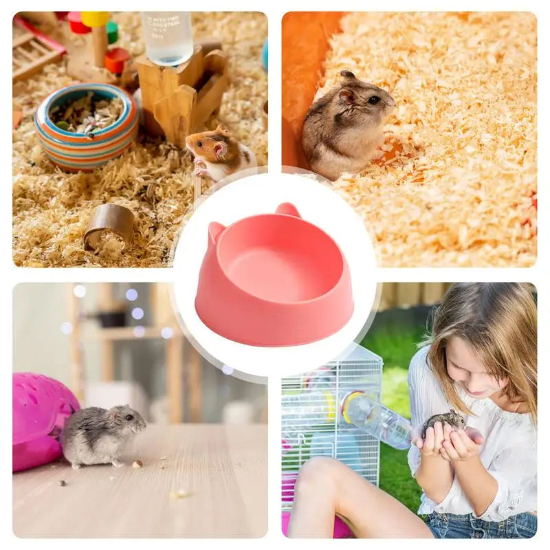 Hamster Feeding Bowl Hamster Food Water Bowl For Rabbit Guinea Pig Small Pets Feeder Dish Pet Food Bowl Supplies