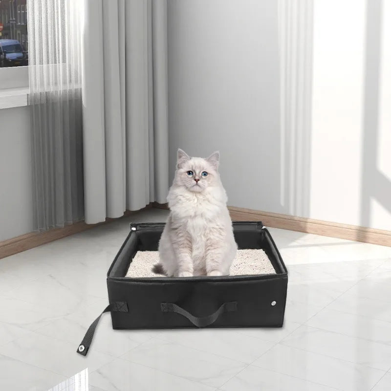 Outdoor Foldable Cat Litter Box Portable Travel Dog Toilet Tray