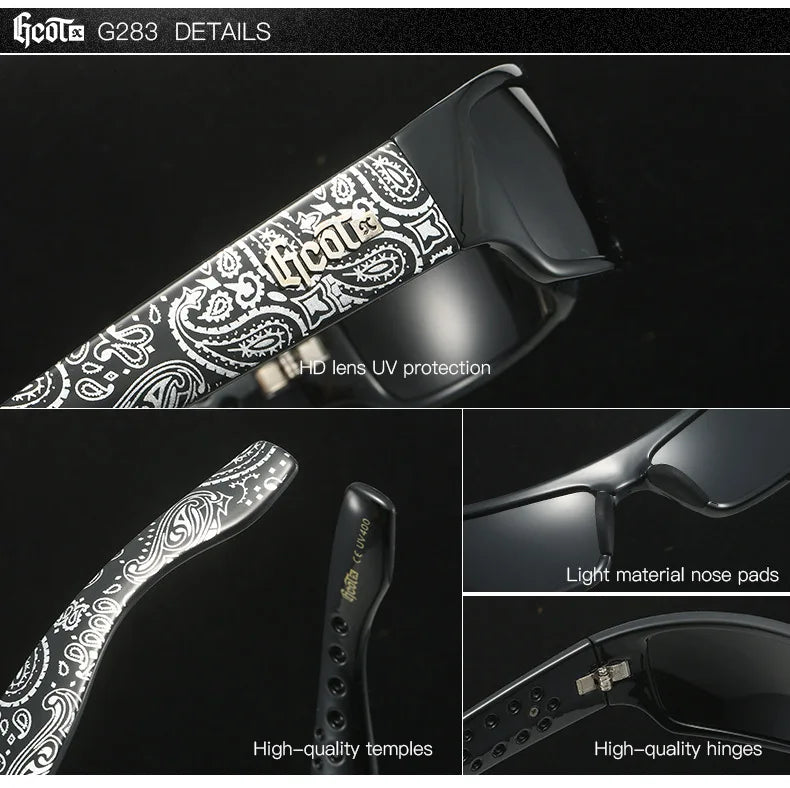 GCOTX Trendy Brand Polarized Sunglasses Hip Hop Style 2024
