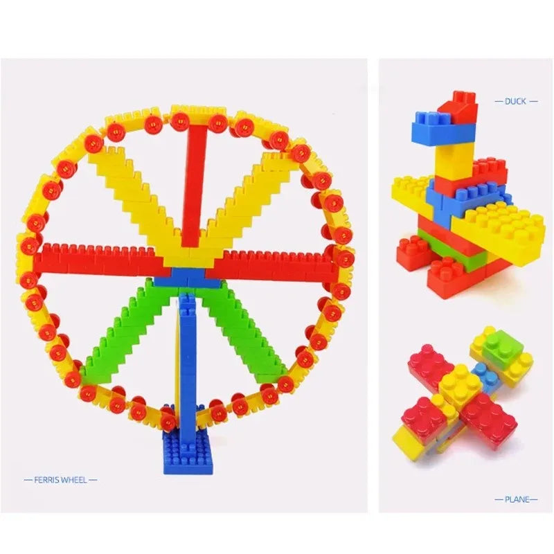 130pcs Large Particles of Building Block Toys Assembled Toys Early Childhood Educational Toys More Assembled Shape
