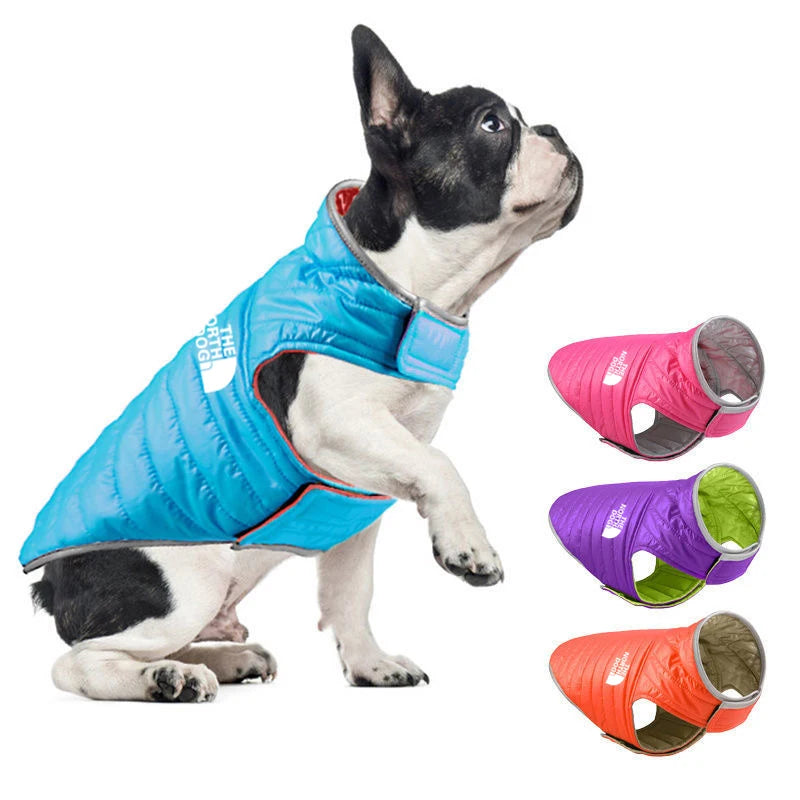 Double Sided Dog Coat Winter Warm Pet Dog Clothes For Small Medium Dogs Vest Chihuahua Clothing Soft Puppy Costumes Ropa Perro