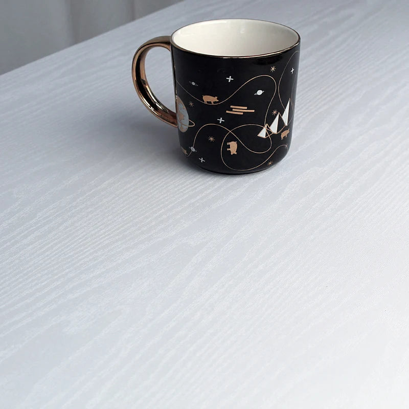 Black Wood Peel And Stick Decorative Film Easy To Clean