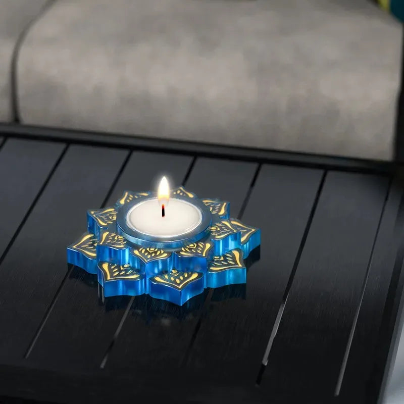 Concrete Candle Jar Silicone Mould Round Lotus Holder Tool