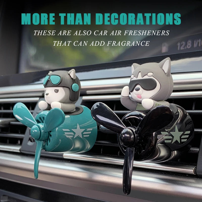 Odorless Ornament Pilot Airplane Fan Car Air Freshener Clip