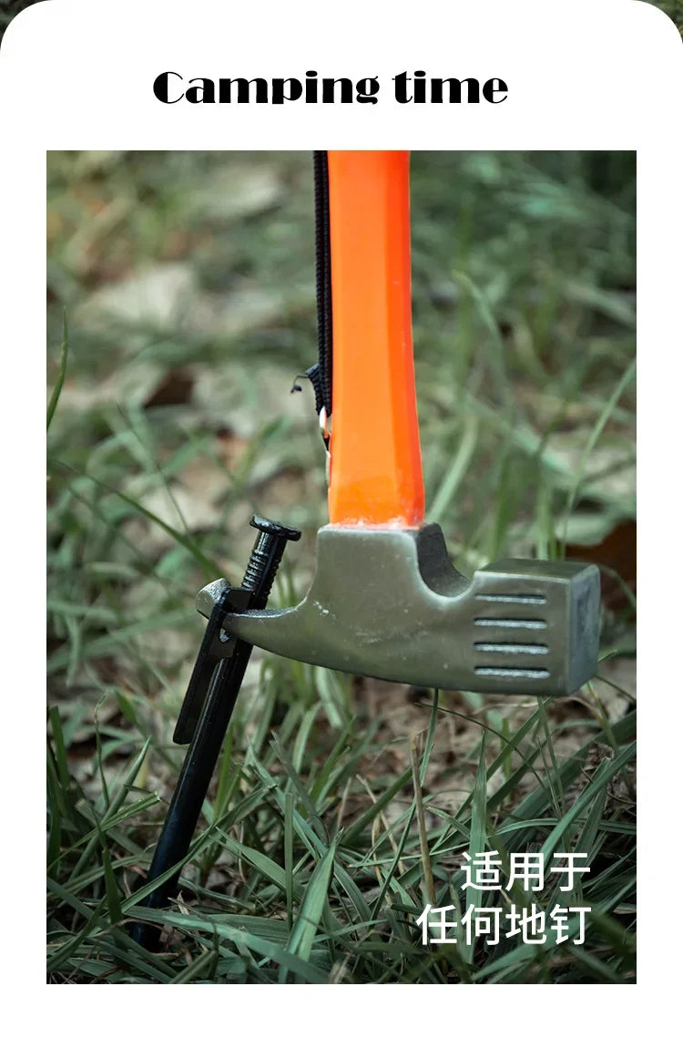 Outdoor Camping Tent Nail Hammer Cast Iron Safety Tool