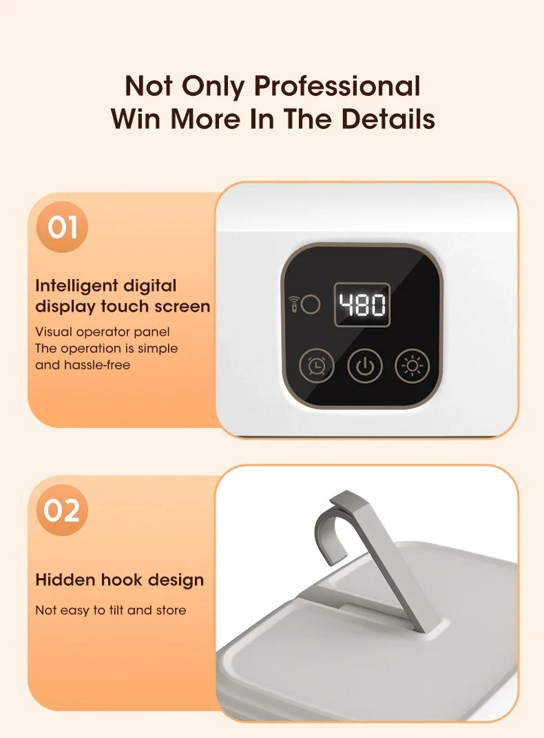 Secadora de ropa eléctrica multifuncional, portátil, compacta, plegable, con bolsa para secadora y ajuste de tiempo