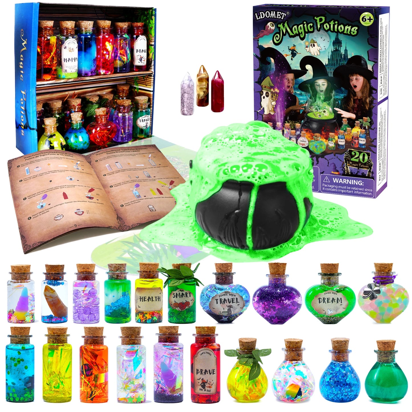 DIY Fairy Magical Potions Kit for Kids - Color Changing and Freezing Potions Art Craft Science Experiment Set