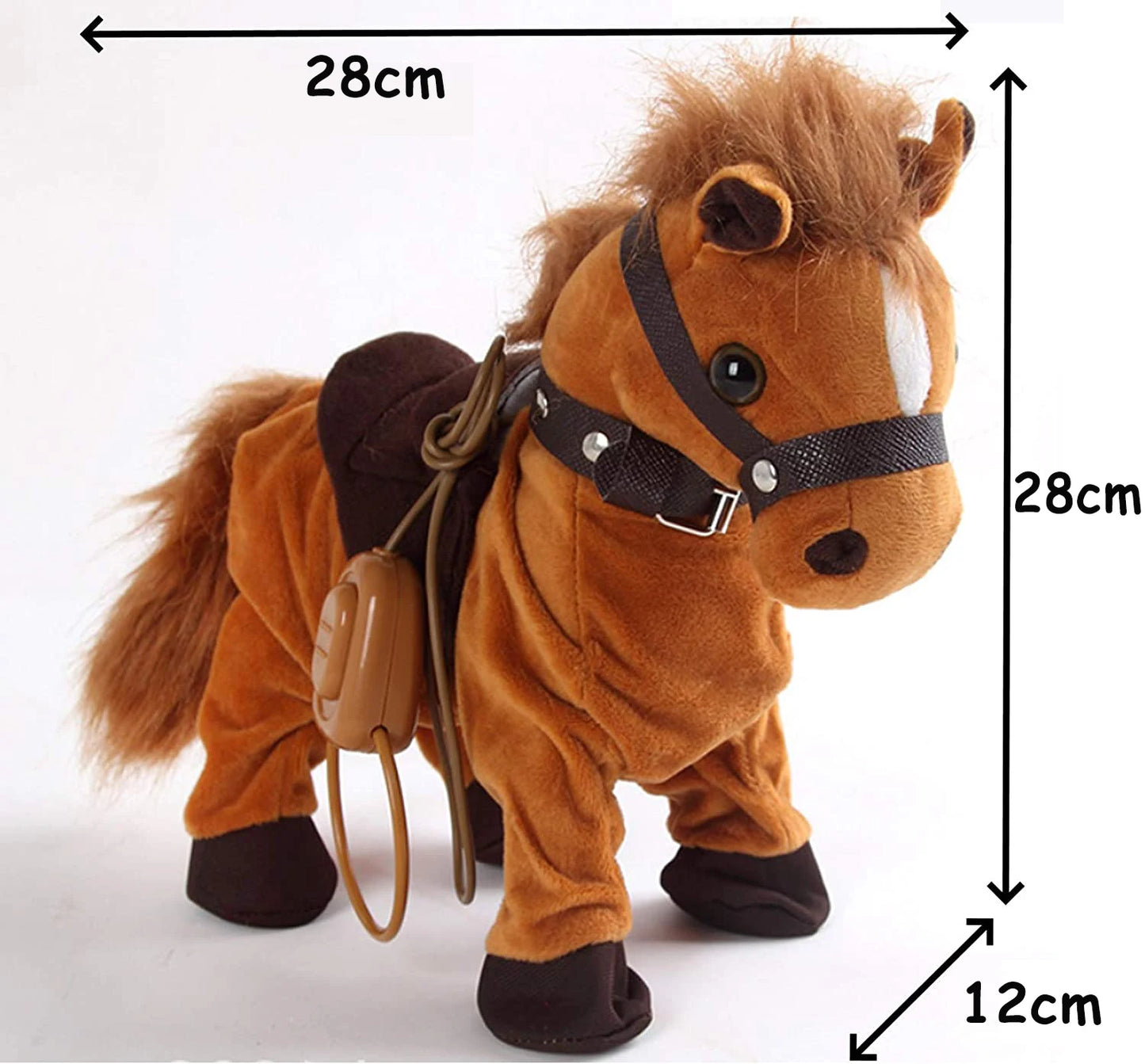 Interactive Remote Control Walking Pony Toy for Kids with Dancing Singing Features and Leash