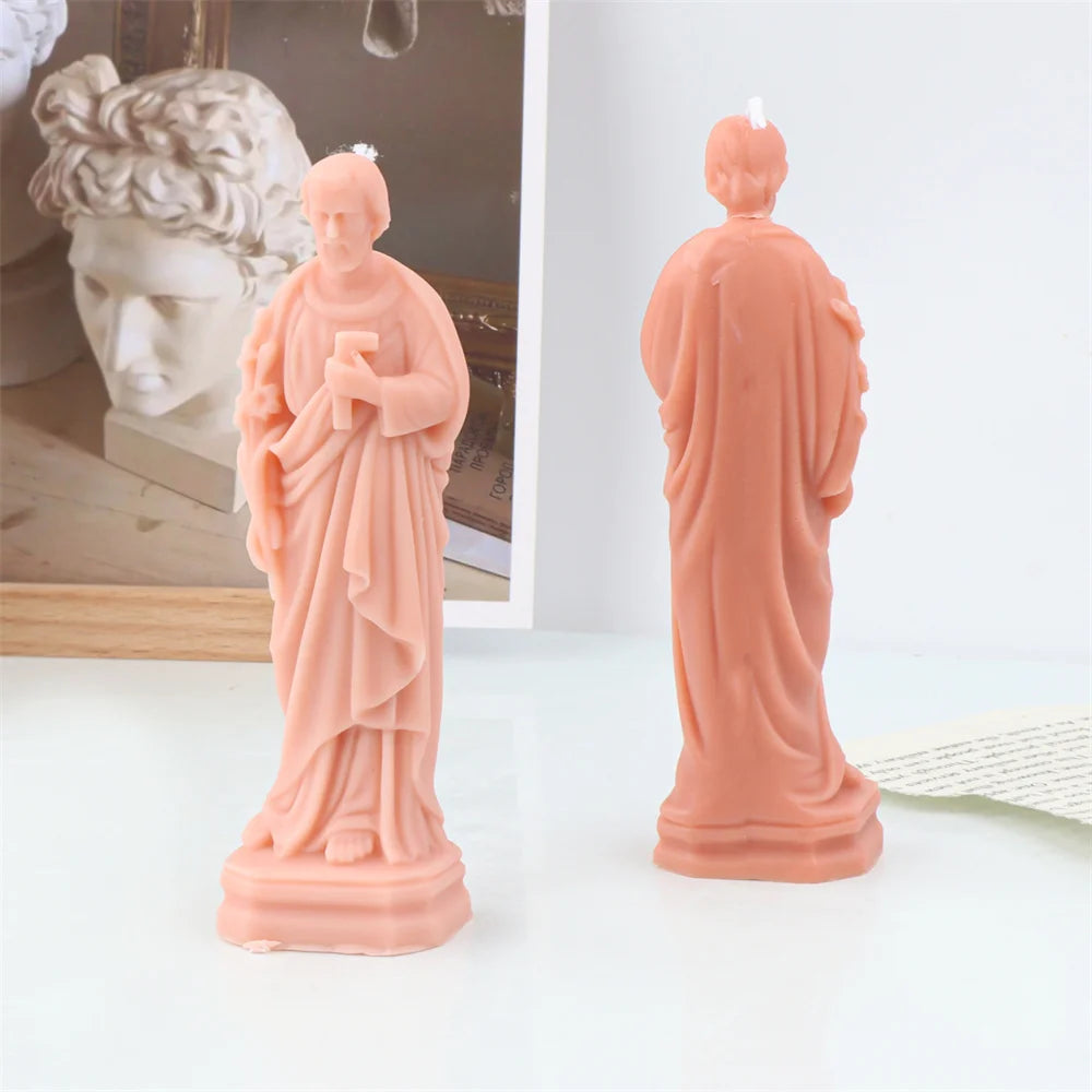 Religious Blessed Virgin Mary Candle Silicone Mold for Crafts