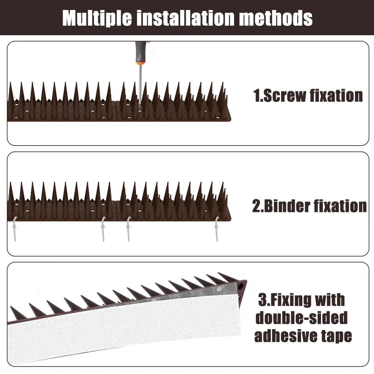 Gardening Bird Repellent Spikes Anti Cat Climb Deterrent Wall Fence Yard Supply