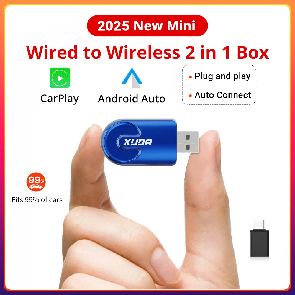 XUDA NEW Wireless CarPlay Android Auto Adapter Mini Box for Nissan