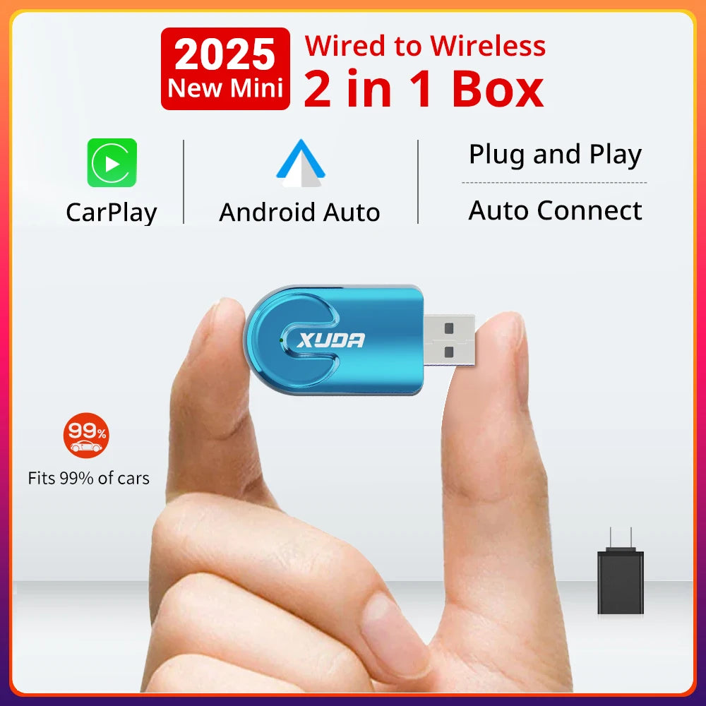 XUDA NEW Wireless CarPlay Android Auto Adapter Mini Box for Nissan