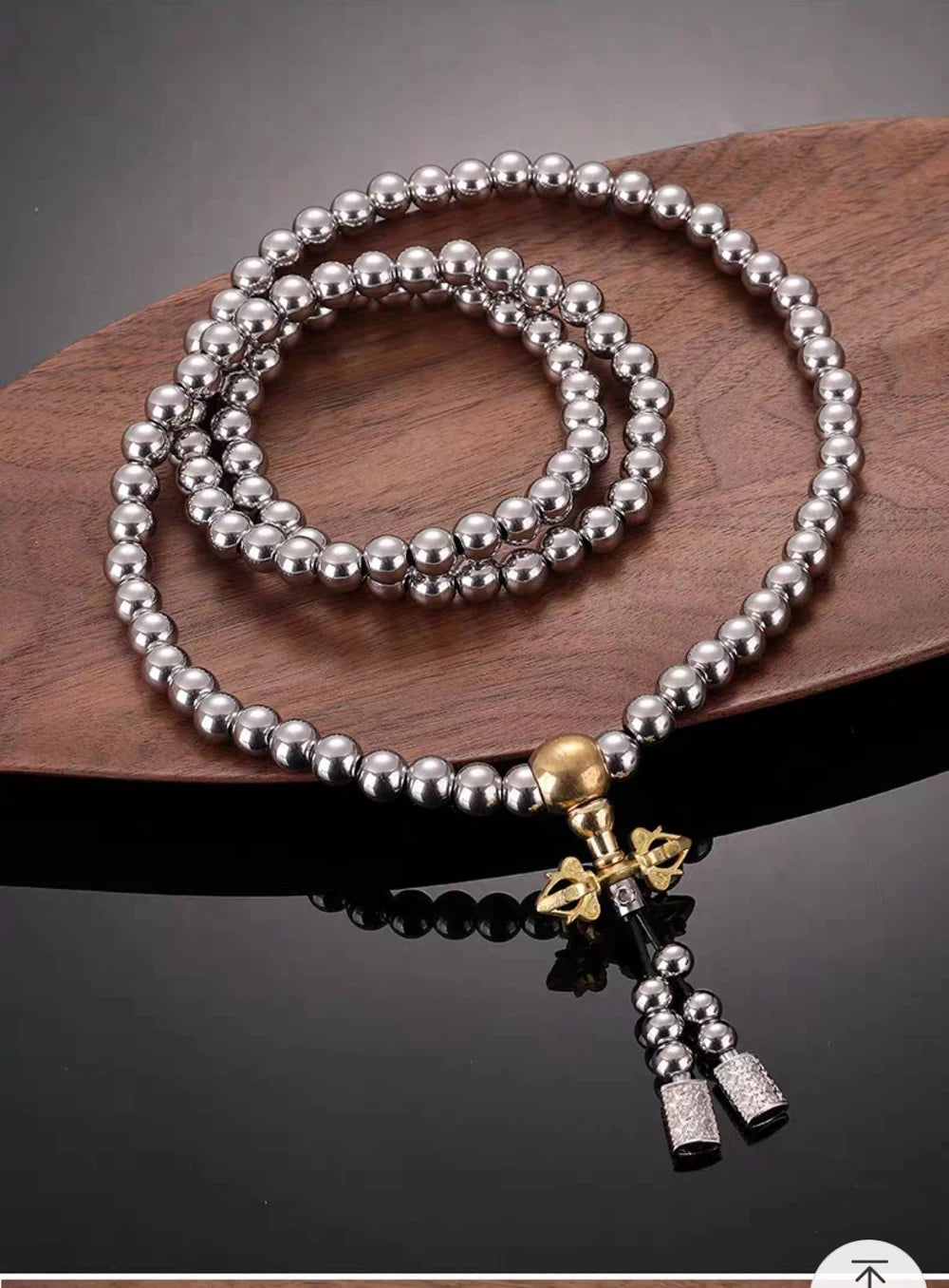 Prayer EDC Self Defense Necklace Bracelet with Buddha Beads