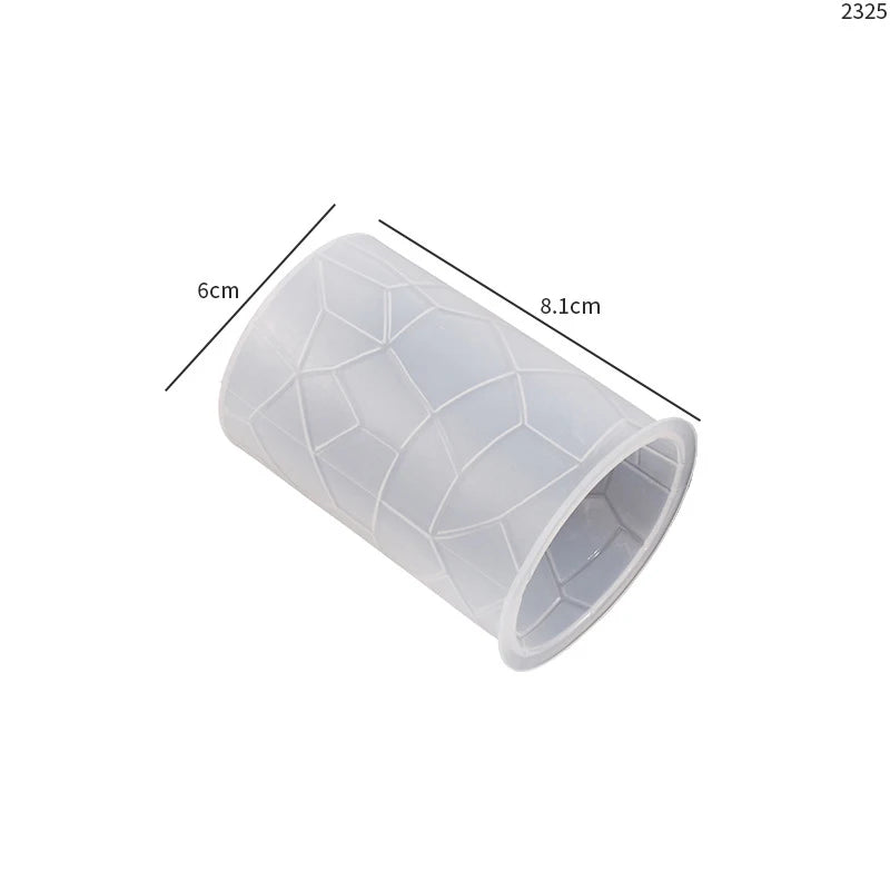 Classical Striped Roman Cylindrical Silicone Candle Mold for DIY Handmade Candles