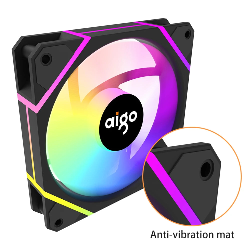 Aigo AM12PRO RGB Fan 120mm PC Cooling Kit 4pin PWM