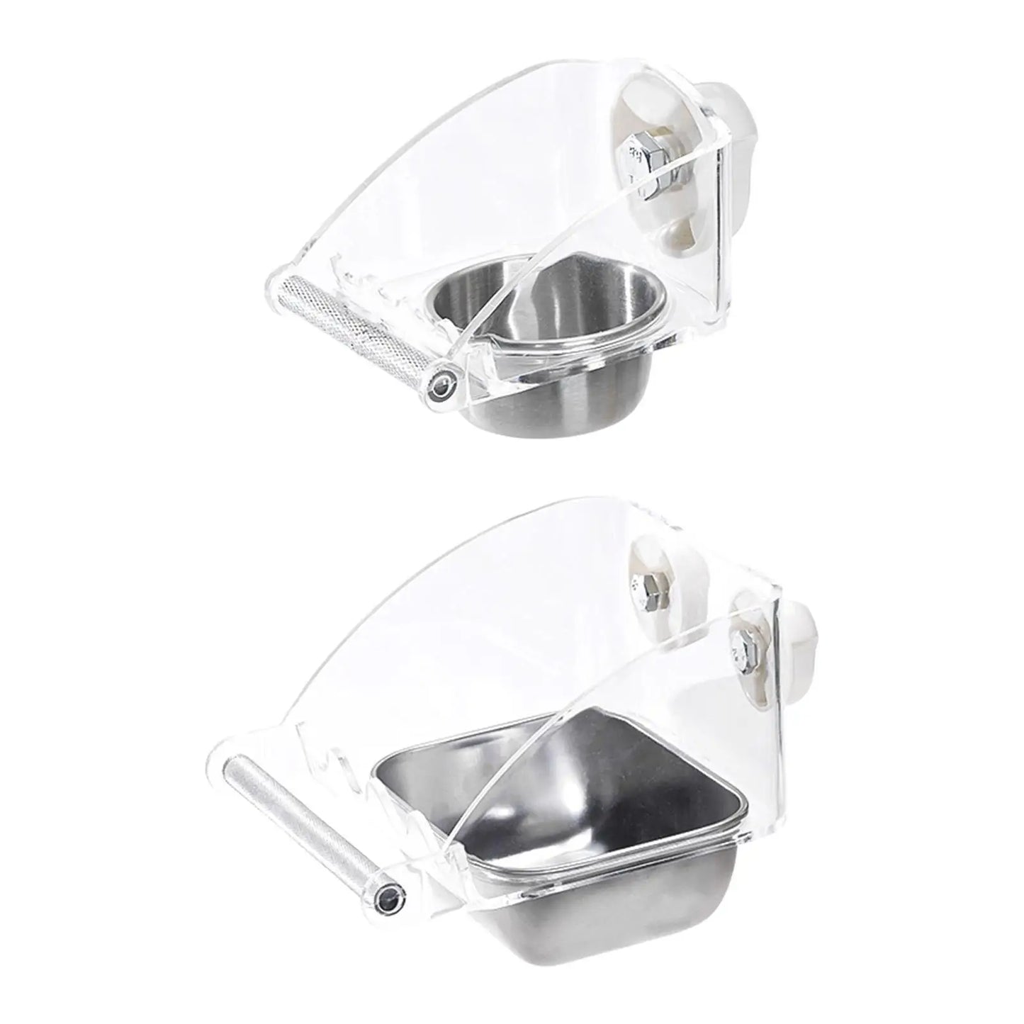 No Mess Bird Feeder for Cage Parakeet Feeder Sturdy with Anti Slip Stand Dispenser for Parrot Conures Bird Small Cockatoos