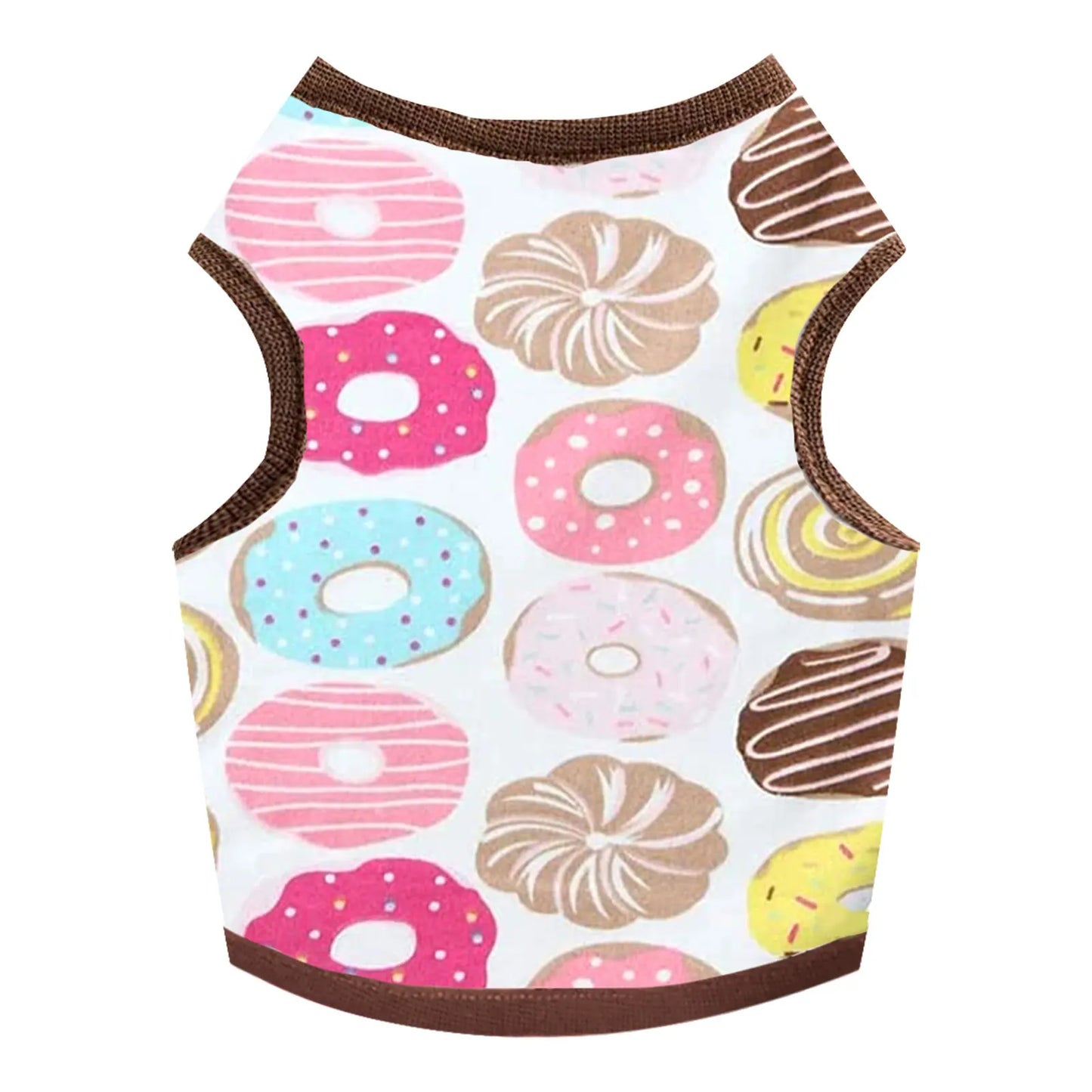 Summer Dog Vest Cute Cartoon Print Breathable Thin T-Shirt for Small Medium Dog Fashion Chihuahua Yorkshire Vest Pet Clothes