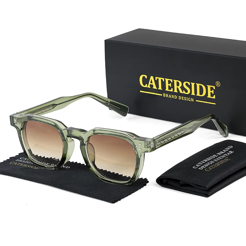 CATERSIDE Retro Punk Small Frame Sunglasses for Men and Women