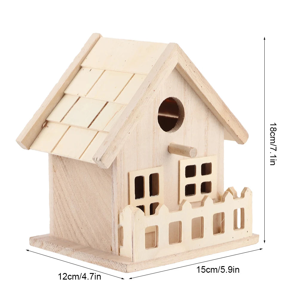 Outdoor Wooden Bird House Nests Hanging Birds Parrots Resting Breeding Box Decoration Pet Products For Bird Nests Breeding