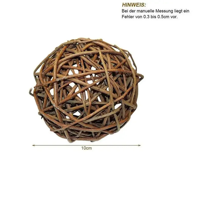 1pc 10cm Wicker Balls Natural Willow Branches Pet Scratching Decorations Toy Home Ball Party Wedding Birthday Rattan Christ Z7A5