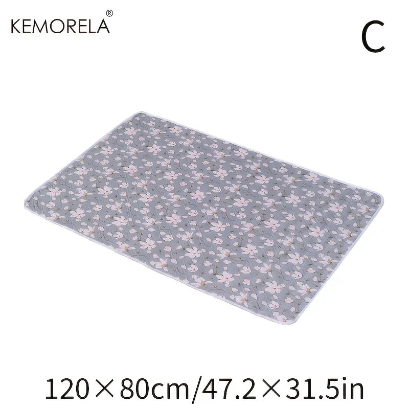 KEMORELA 1PC Washable Guinea Pig & Hamster Cage Mat - Super Absorbent Non-Slip Pet Bedding 31"x47" for Rabbits & Small Animals