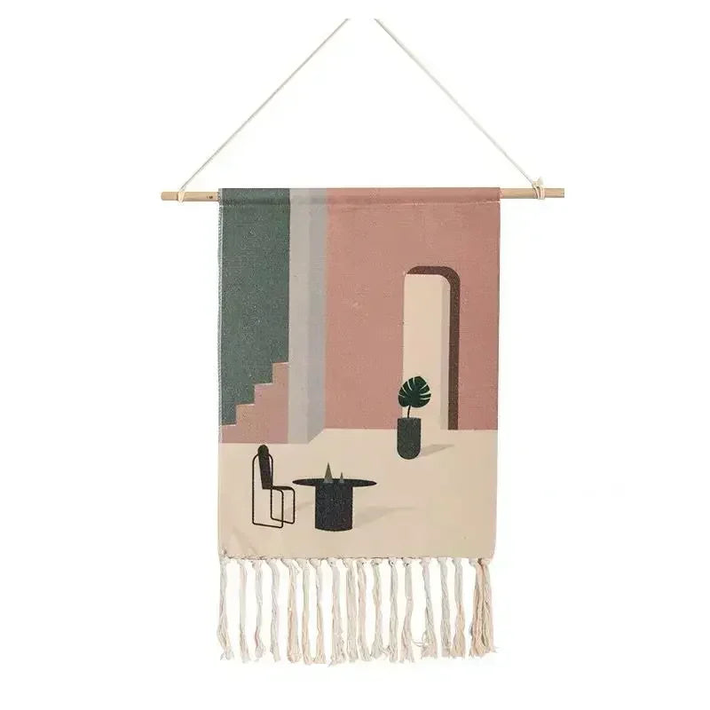 Macrame Wall Hanging Tapestry Nordic Cotton Tassel Boho Decor