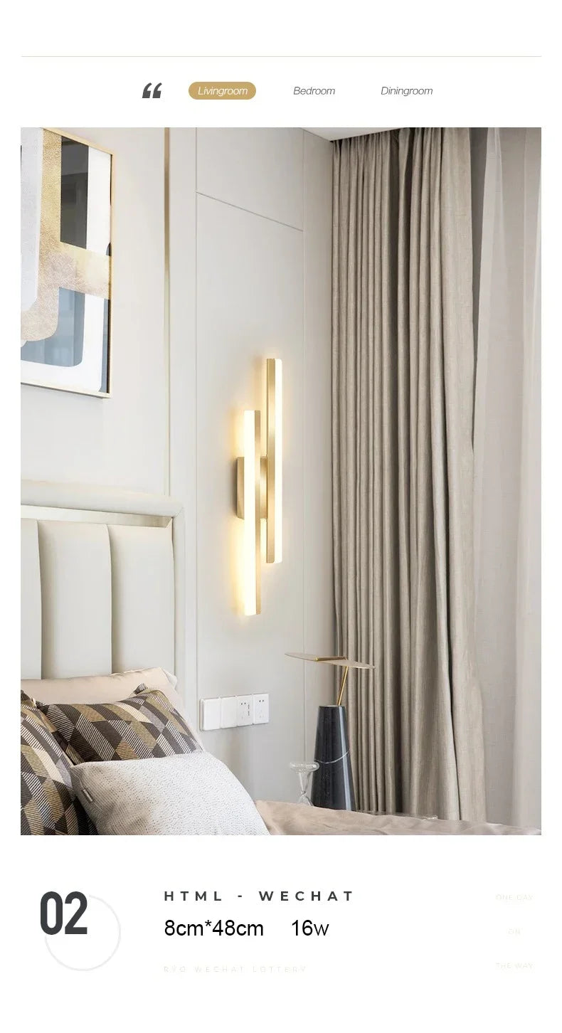 Modern LED Acrylic Wall Light Sconce for Bedroom and Hallway Decor