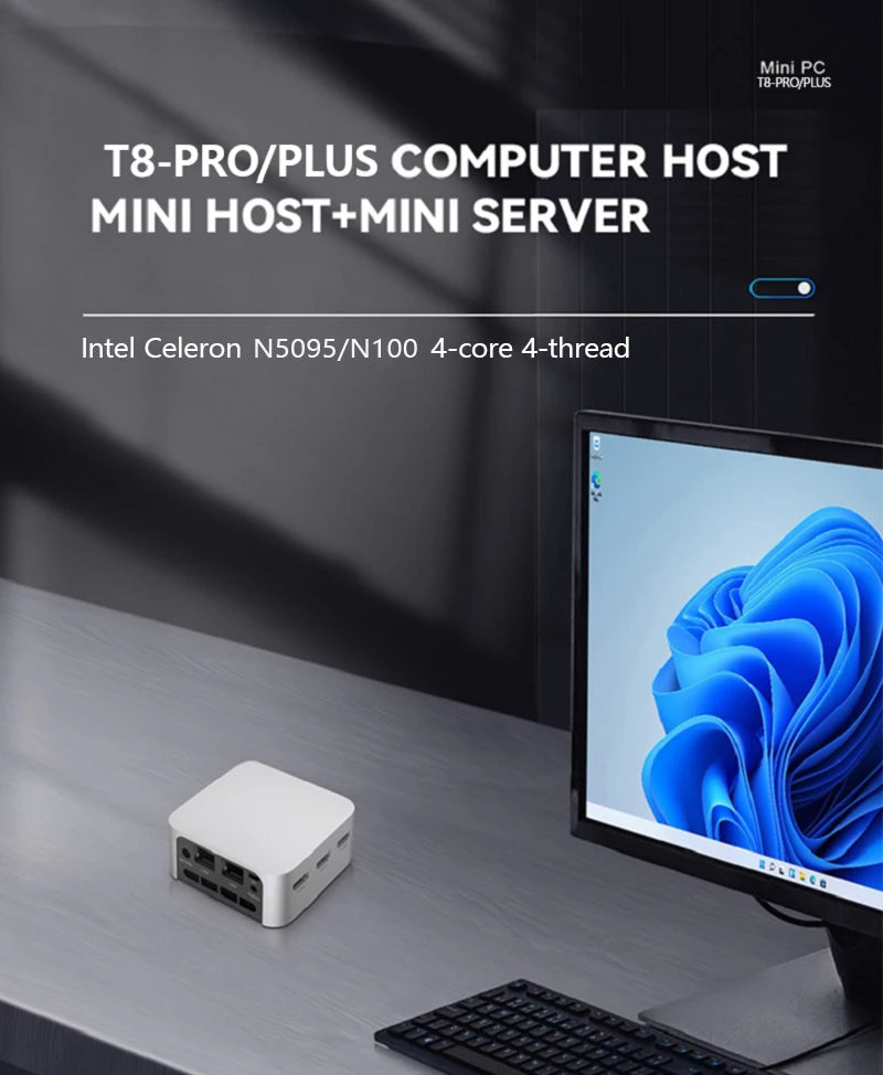 FIREBAT T8 Pro Plus Mini PC Intel Celeron N5095 8GB 16GB 256GB 512GB