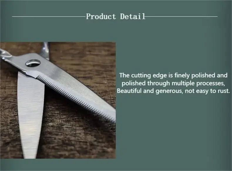 High Quality All Steel Kitchen Scissors with Detachable Stainless Steel Blades Multi Purpose Barbecue and Food Cutting Shears