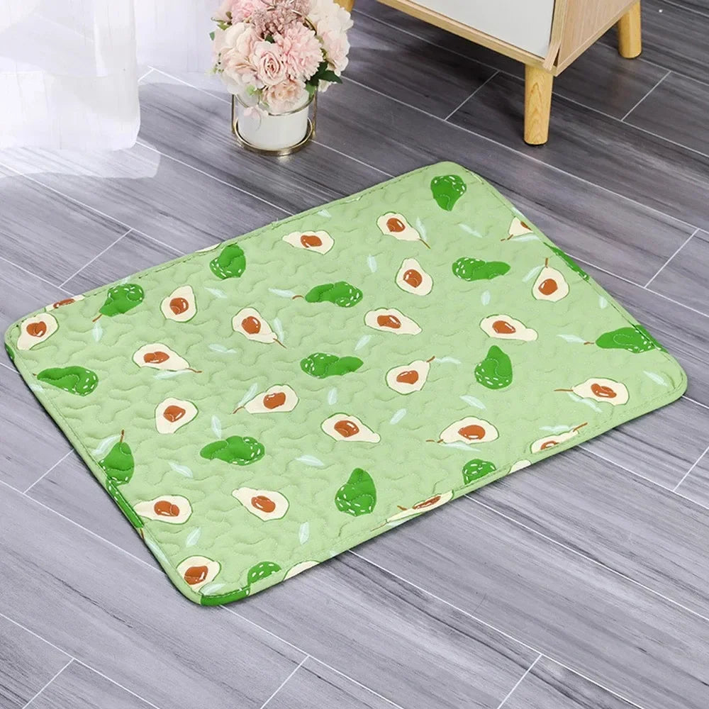 Pet Summer Mat Cooling Ice Blanket Mat Moisture Proof Dog Floor Sofa Cushion Skin Friendly Cat Sleeping Breathable Pet Bed Mat
