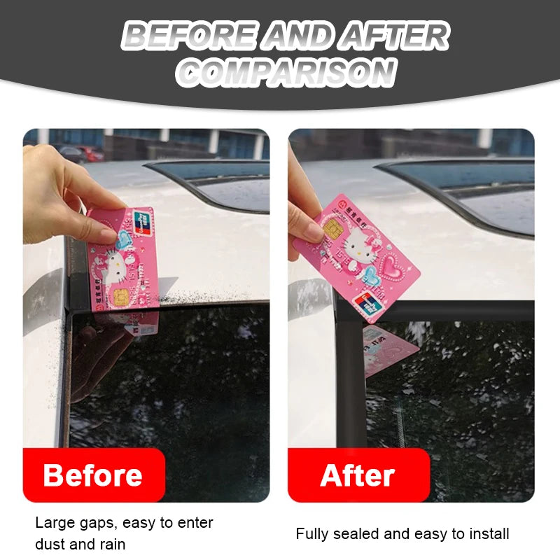 SEAMETAL Front Windshield Car Sealing Strip 2m Waterproof Edge Protector