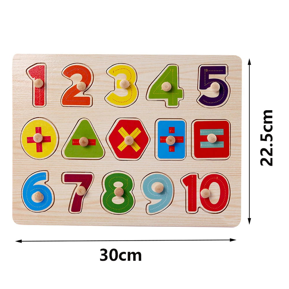 Wooden Puzzle Montessori Toys for Baby Early Learning 1-3 Years