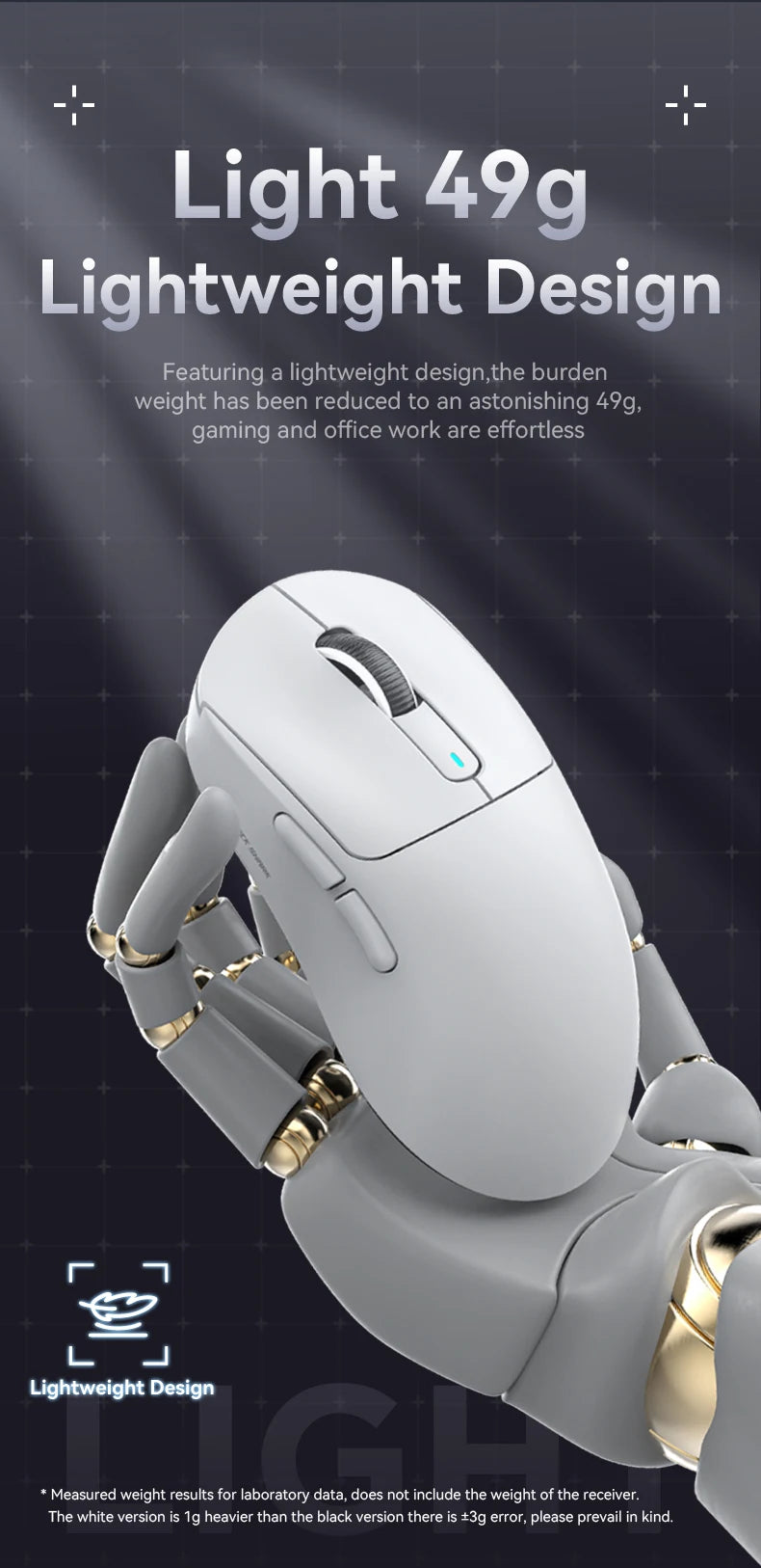 X3 PixArt PAW3395 Bluetooth Mouse 26000dpi Tri-Mode 49g